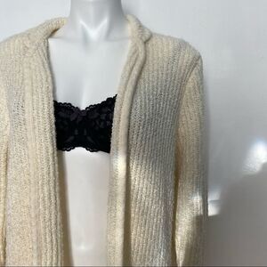Sideffects California Ivory vintage Open Texture Long Cardigan